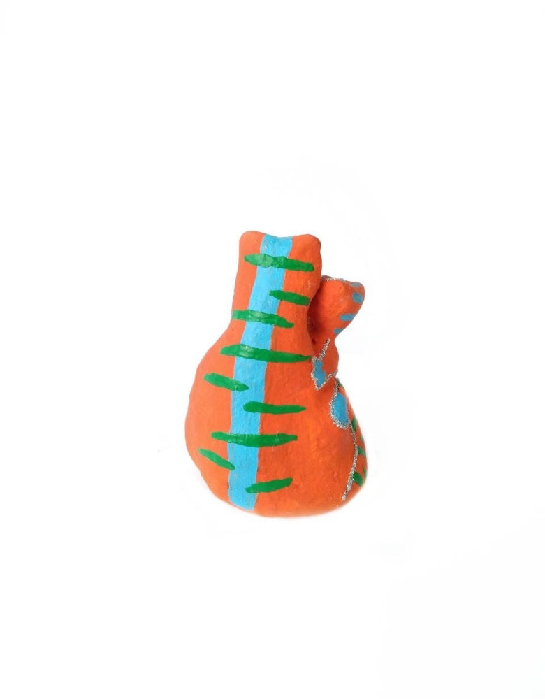 Dekoracja choinkowa "Tygrys z rudym tygryskiem" (rzeźba)