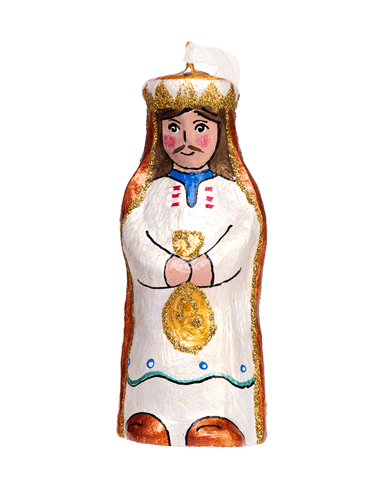 Zabawka choinkowa "Postać z żłóbka - Król" (rzeźba)