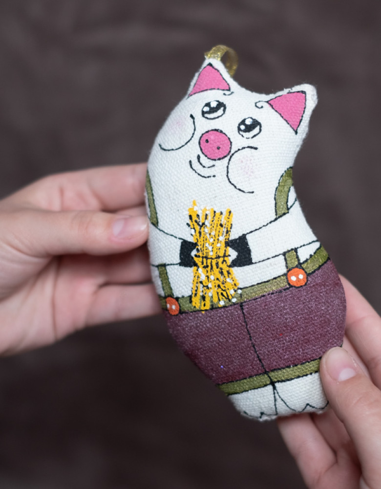 Bajka w ręcznie robionej pudełku "Trzy świnki"