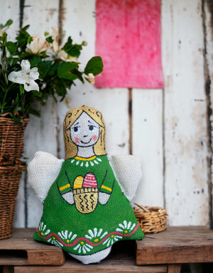 Pamiątka waniliowa aromatyzowana "Anioł z pisankami"