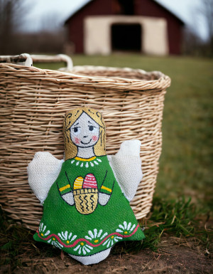 Pamiątka waniliowa aromatyzowana "Anioł z pisankami"