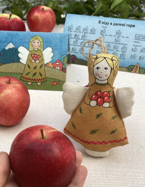 Pamiątka zapachowa waniliowa "Anioł z jabłkami"