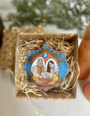 Pamiątka kawowa aromatyzowana "Gwiazda Bożonarodzeniowa Święta Rodzina"