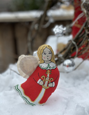 Pamiątka "Waniliowy anioł z lirą"