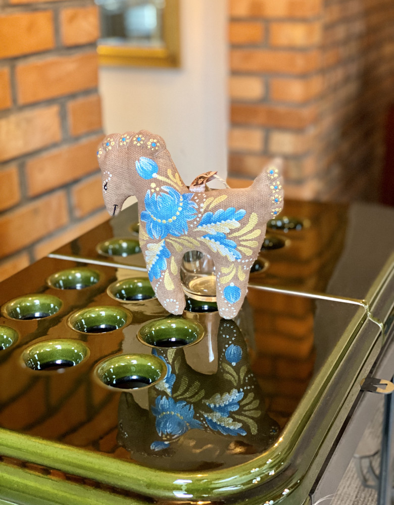 Pamiątka kawowa aromatyzowana "Konik żółto-niebieski"