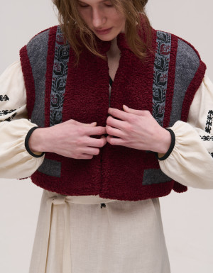 Krótki kepatar „Malanka”, bordowy