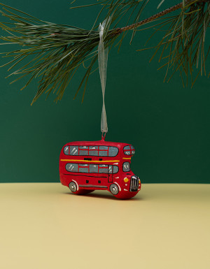 Zabawka choinkowa "Londyński autobus" (rzeźba)