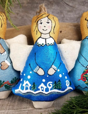 Pamiątka waniliowo-aromatyzowana "Aniołek w szaliku"