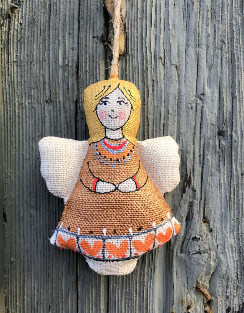 Pamiątka waniliowo perfumowana "Anioł z serduszkami"