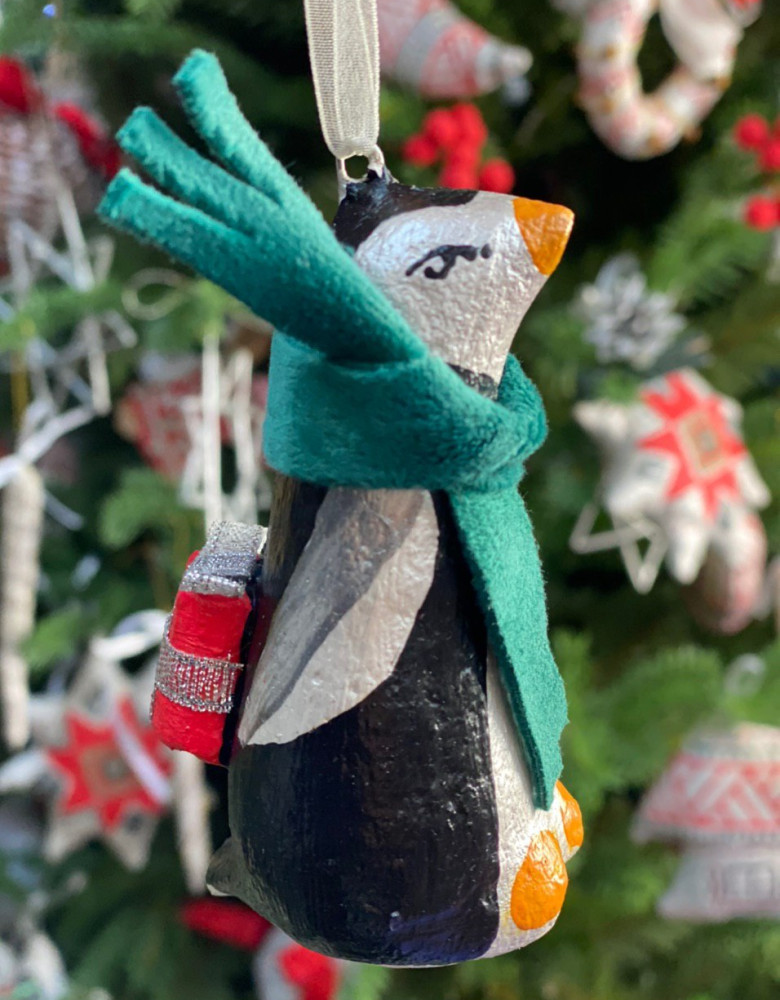 Zestaw z Bożonarodzeniowych pingwinów
