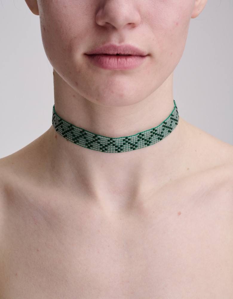 Naszyjnik choker „Zielona ścieżka”